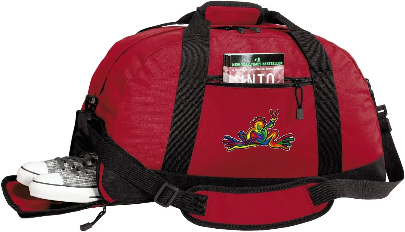 Peace Frogs Duffle Bags - Peace Frog Gym Bag w/SHOE POCKETS