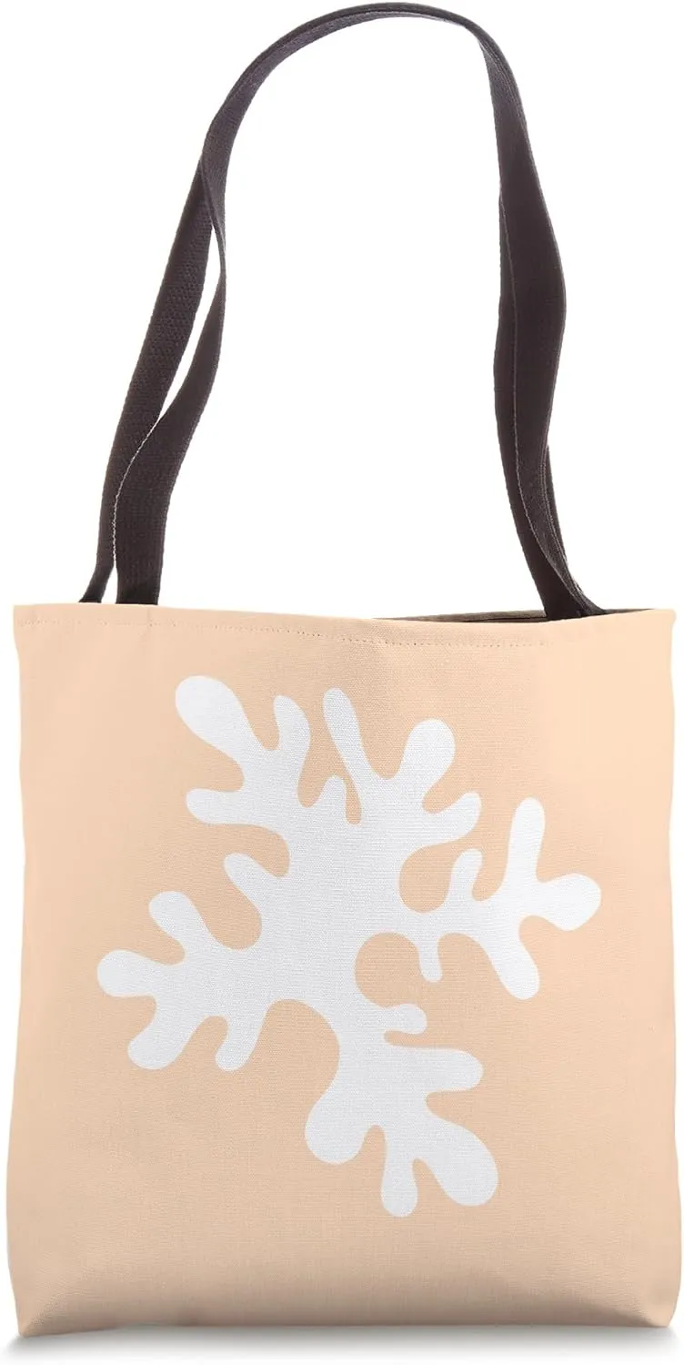 Peach Danish Pastel Abstract Algae Modern Geometric Tote Bag