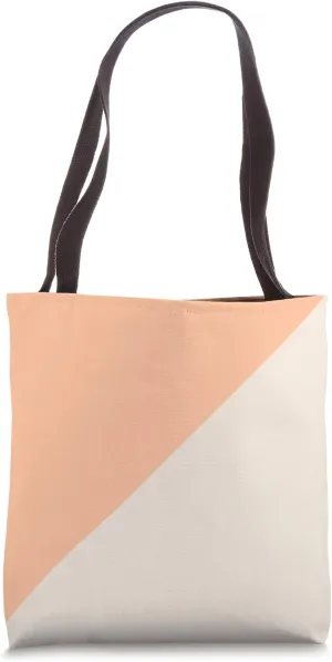 Peach Fuzz Plethora Diagonal Geometric Color of the Year Tote Bag