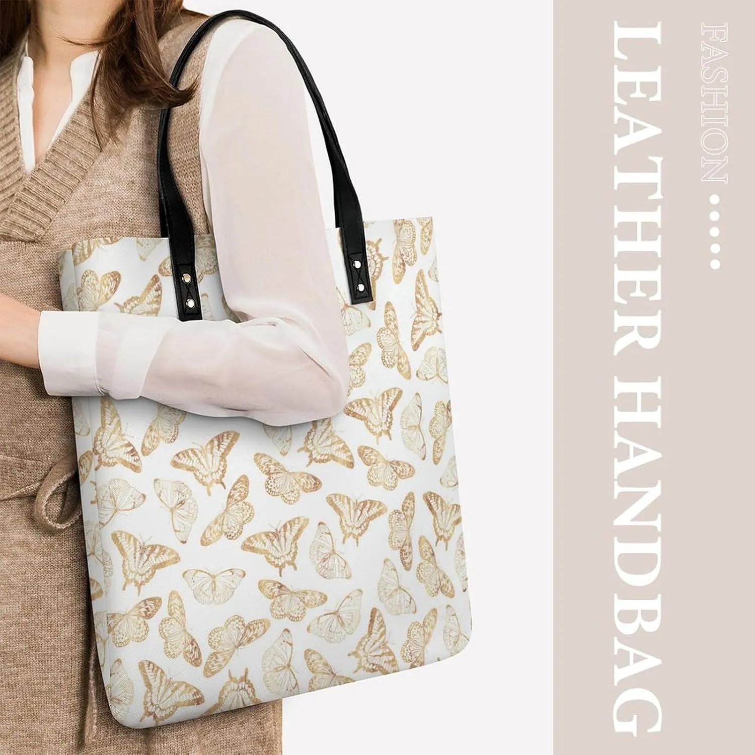 Penguin Bird Fashionable All Printed Leather Handbag Unisex