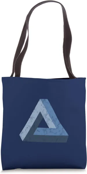 Penrose Tribar, optical illusion, impossible triangle, maths Tote Bag