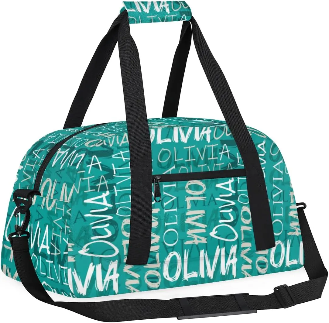 Personalized Dance Bag Cheerleading Bag for Girl Gifts, Overnight Duffel Bags Cheerleader for Kids Personalized Sport Gym Bag, Gymnastics Duffel Bag - Colorful Names