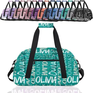 Personalized Dance Bag Cheerleading Bag for Girl Gifts, Overnight Duffel Bags Cheerleader for Kids Personalized Sport Gym Bag, Gymnastics Duffel Bag - Colorful Names
