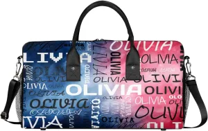 Personalized Dance Bag with Name Funny Tie Dye Custom Gym Duffle Bag for Women Travel Bag Carry On Tote Weekender Overnight Bags Sport Training Bag