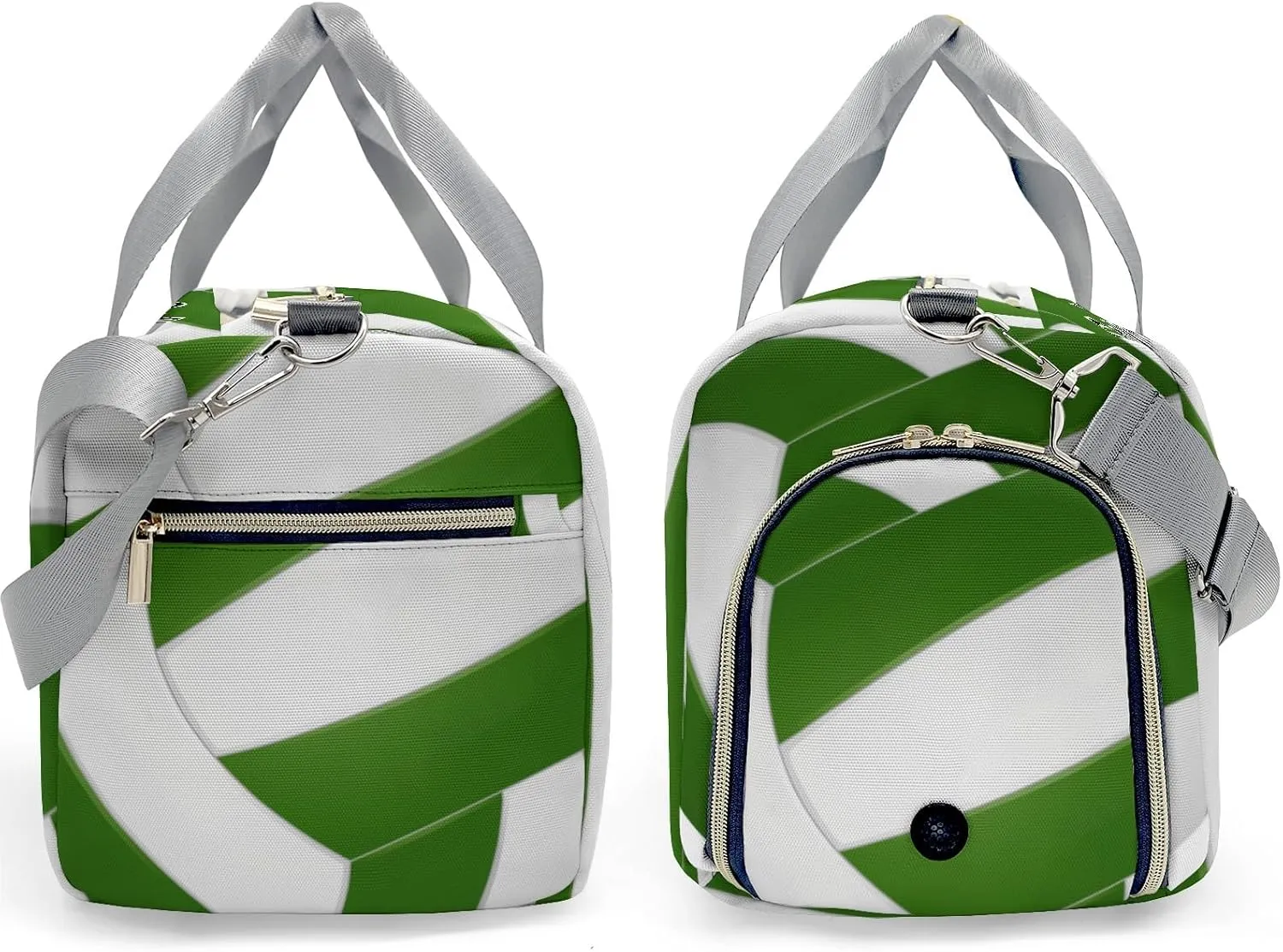 Personalized Duffel Bag Travel Bag Volleyball Green with Shoes Compartment Gym Yoga Sport Men Women Waterproof with Name