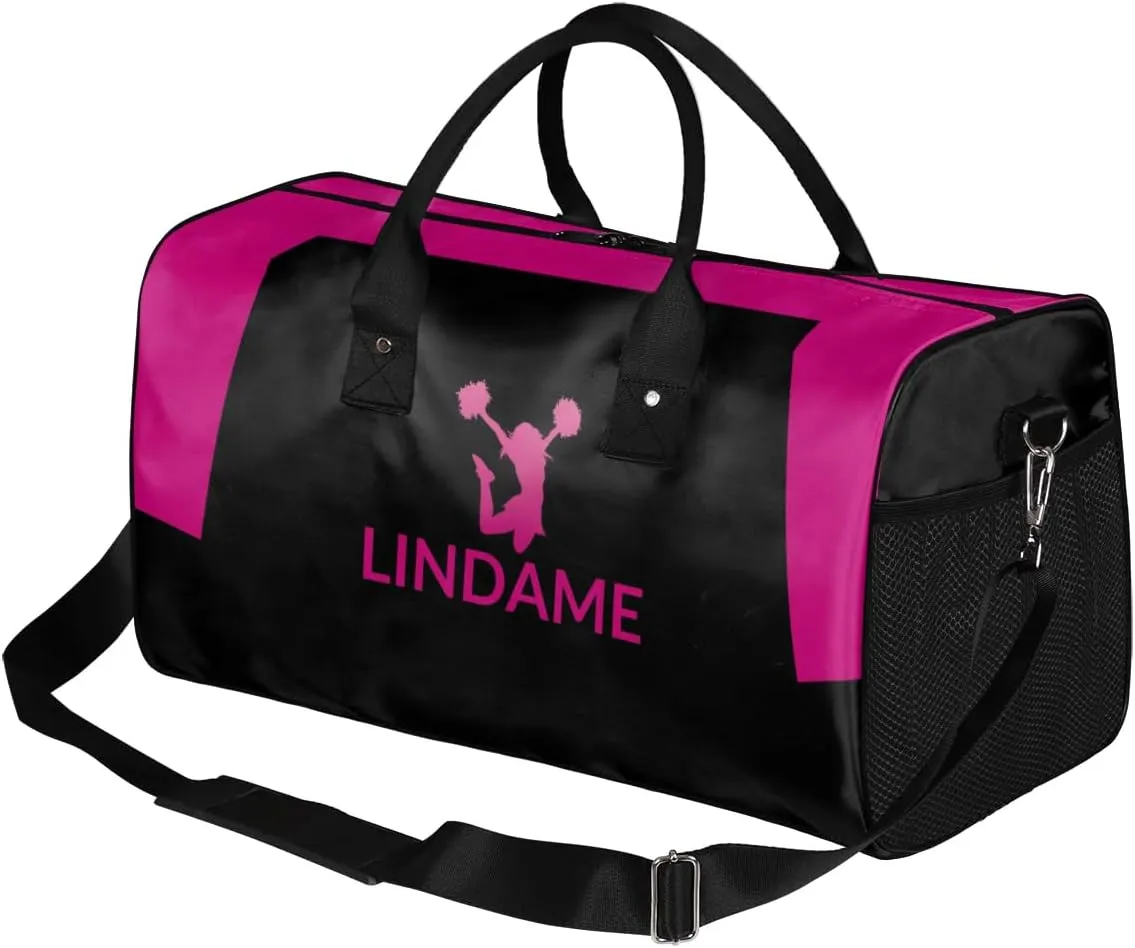 Personalized Gym Bag for Women Cheerleader Duffel Bag with Custom Text, Duffle Bag for Travel, Fitness & Workout, Sports Gifts for Women