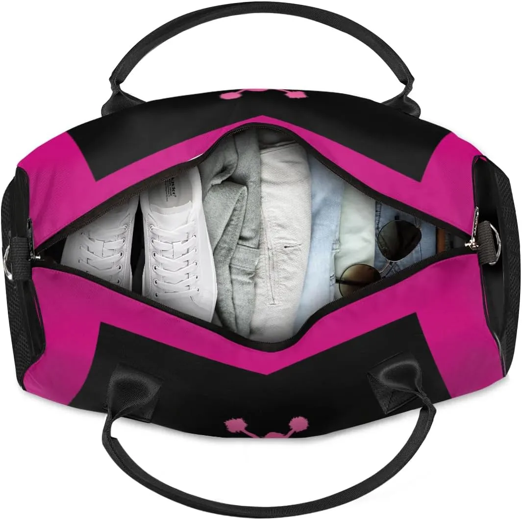 Personalized Gym Bag for Women Cheerleader Duffel Bag with Custom Text, Duffle Bag for Travel, Fitness & Workout, Sports Gifts for Women