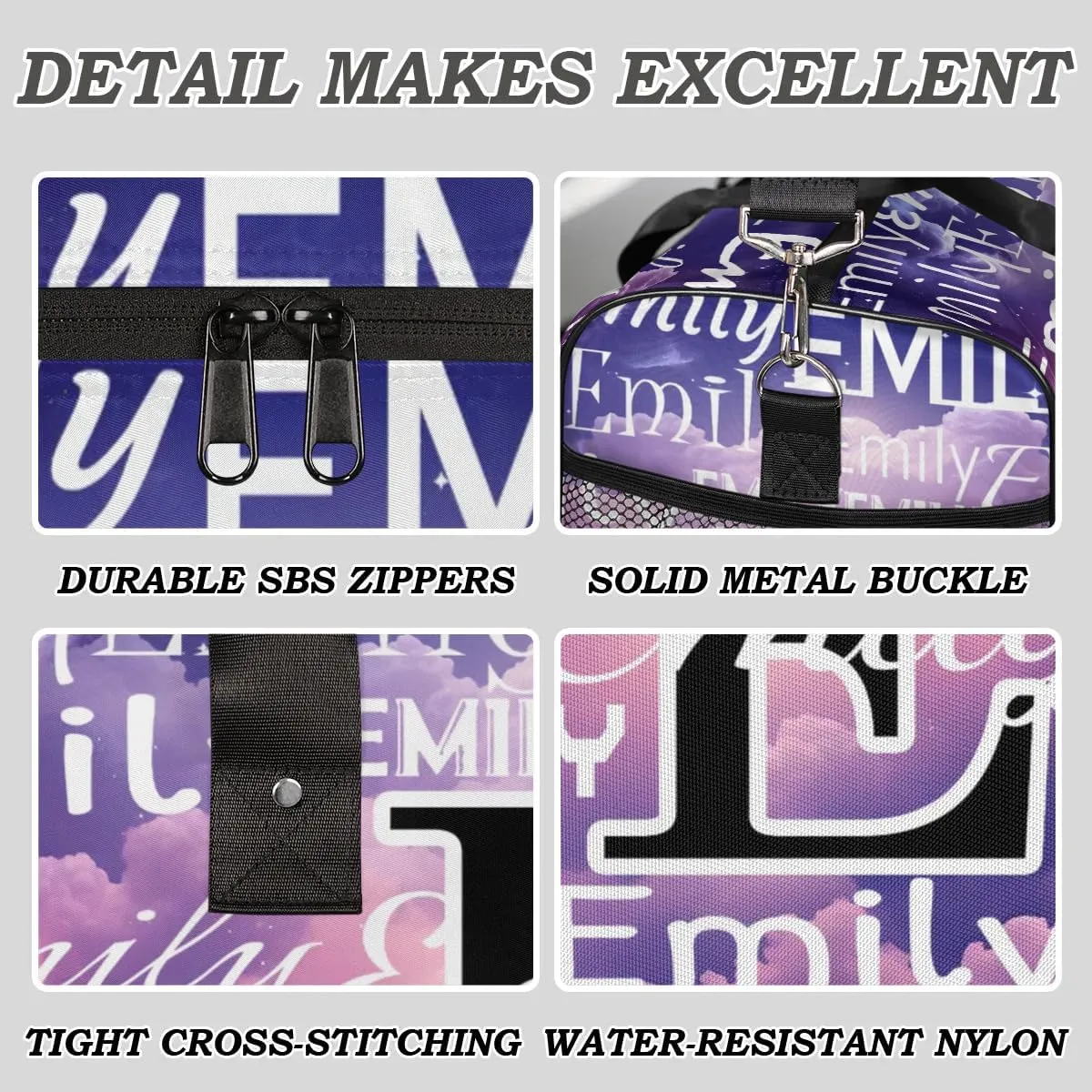 Personalized Letter Initial Dance Bag Custom Monogrammed Gym Duffle Bag Starry Night Universe Travel Bag Carry On Tote Weekender Overnight Bags Sport Training Bag