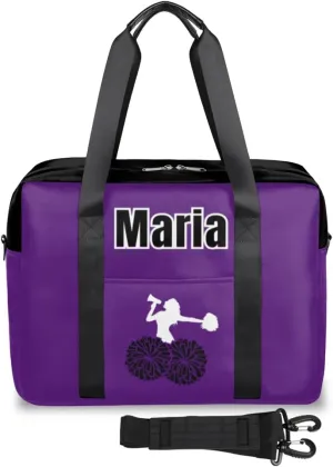 Personalized Travel Duffel Bag with Name - Custom Letter Oxford Cloth Cheer Gym Bag ，Sport Bag Weekender Overnight Bag for Traveling for Women Men Gift for Festival