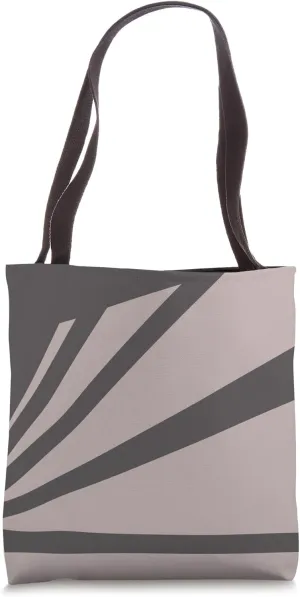 Perspective Anthracite Beige Optical Stripes Tote Bag