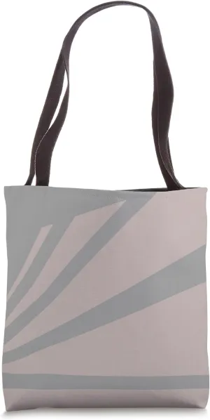 Perspective Beige Gray Optical Stripes Tote Bag