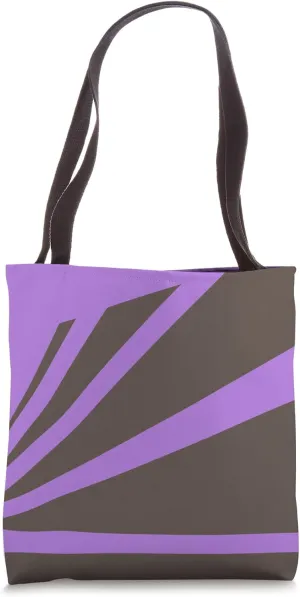 Perspective Brown Lavender Optical Stripes Tote Bag