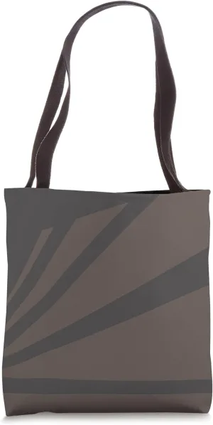 Perspective Charcoal Brown Optical Stripes Tote Bag