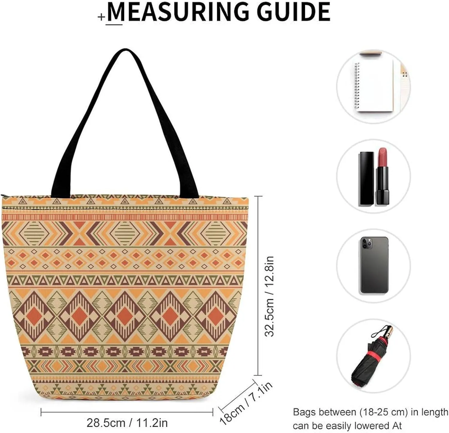 Peruvian American Indian Pattern Women's Tote Bag Reusable Handbag for Shopping Work Travel Big Capacity