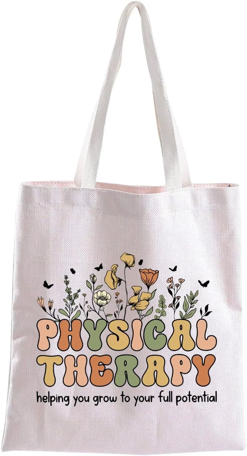Physical Therapist Tote Bag PT Gift PT PTA Wildflowers Shoulder Bag Physical Therapy Assistant Gift Physical Therapist Gift