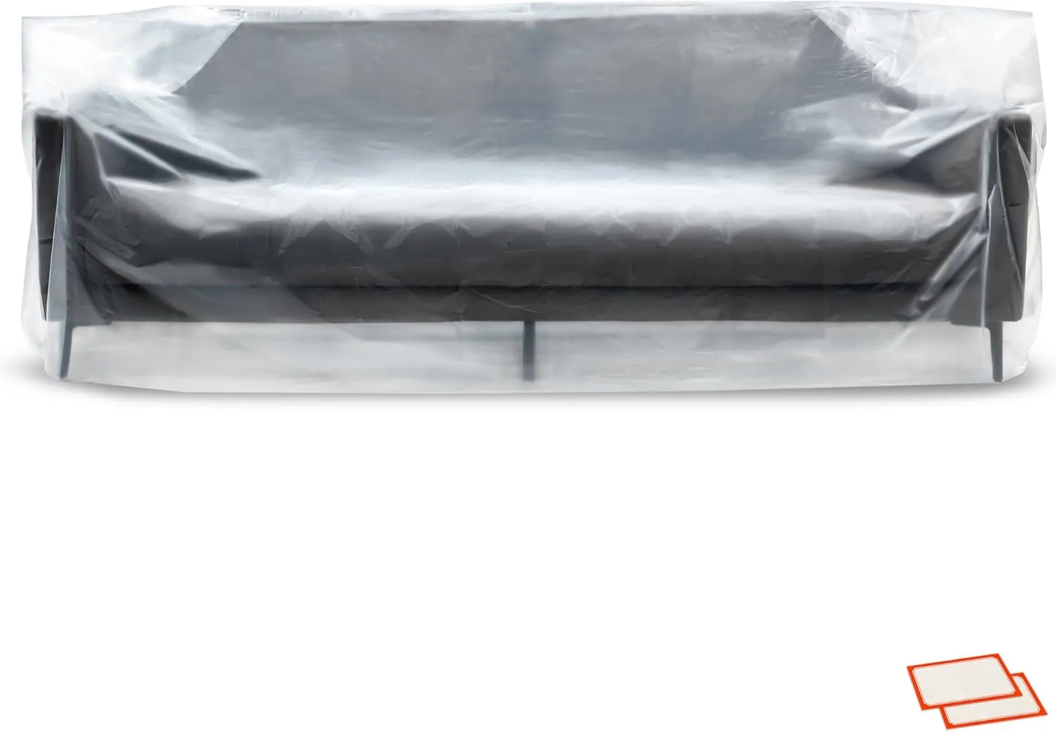 Plastic Furniture Covers for Moving - Heavy-Duty Couch Cover for Sofa, Waterproof & Dustproof Clear Moving Bags for Renovation, Wrap or Storage - Extra Large Bag Open Size 96 x 42 x 62 Inch