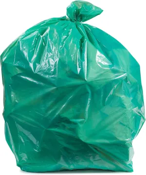 Plasticplace 20-30 Gallon Trash Bags │ 1.2 Mil │ Green Garbage Can Liners │ 30’” x 36” (200 Count), W25LDG
