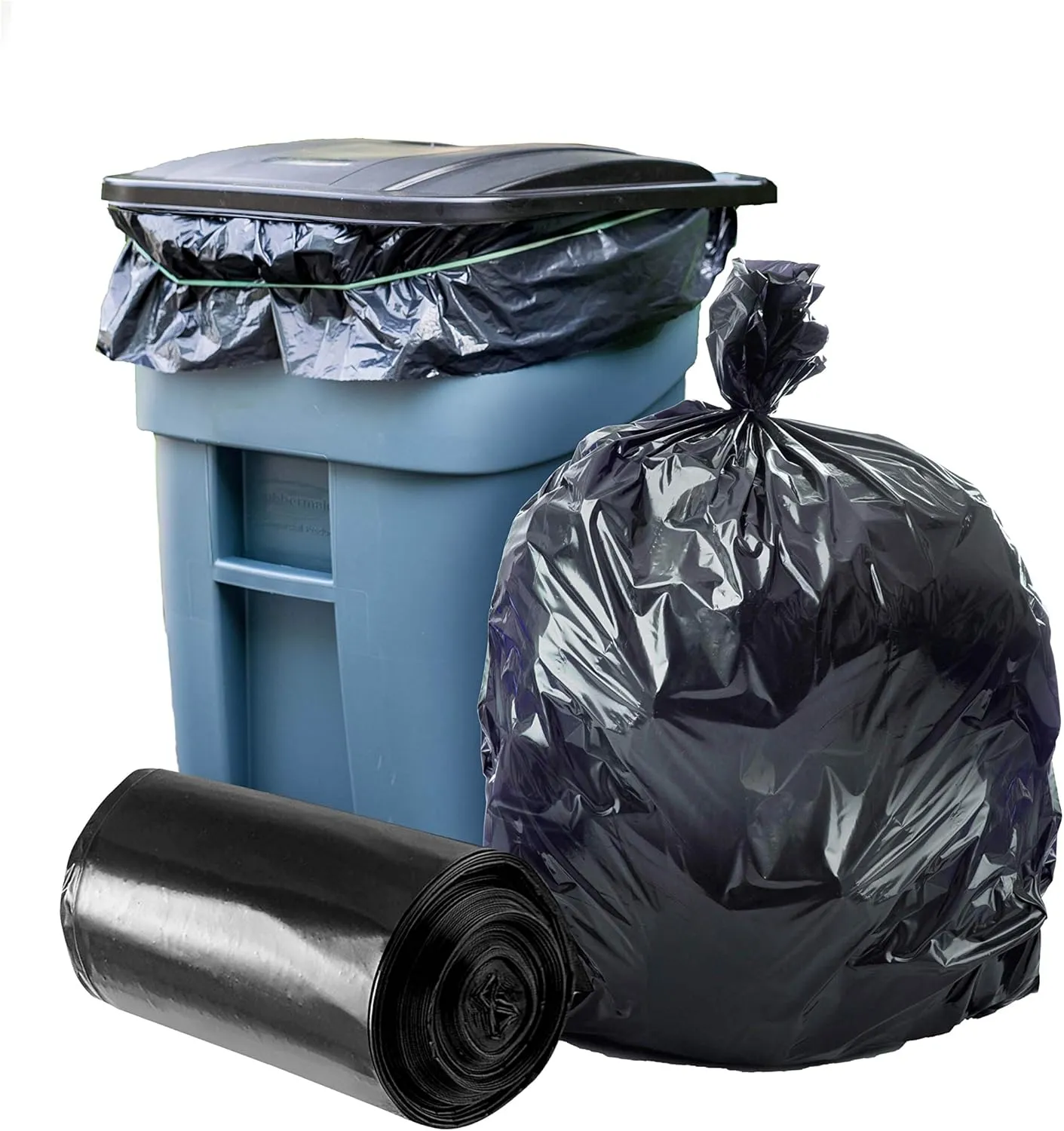 Plasticplace 45 Gallon Compactor Bags │3.5 Mil │Black Heavy Duty Garbage Bags │ 34” x 45” (100 Count)