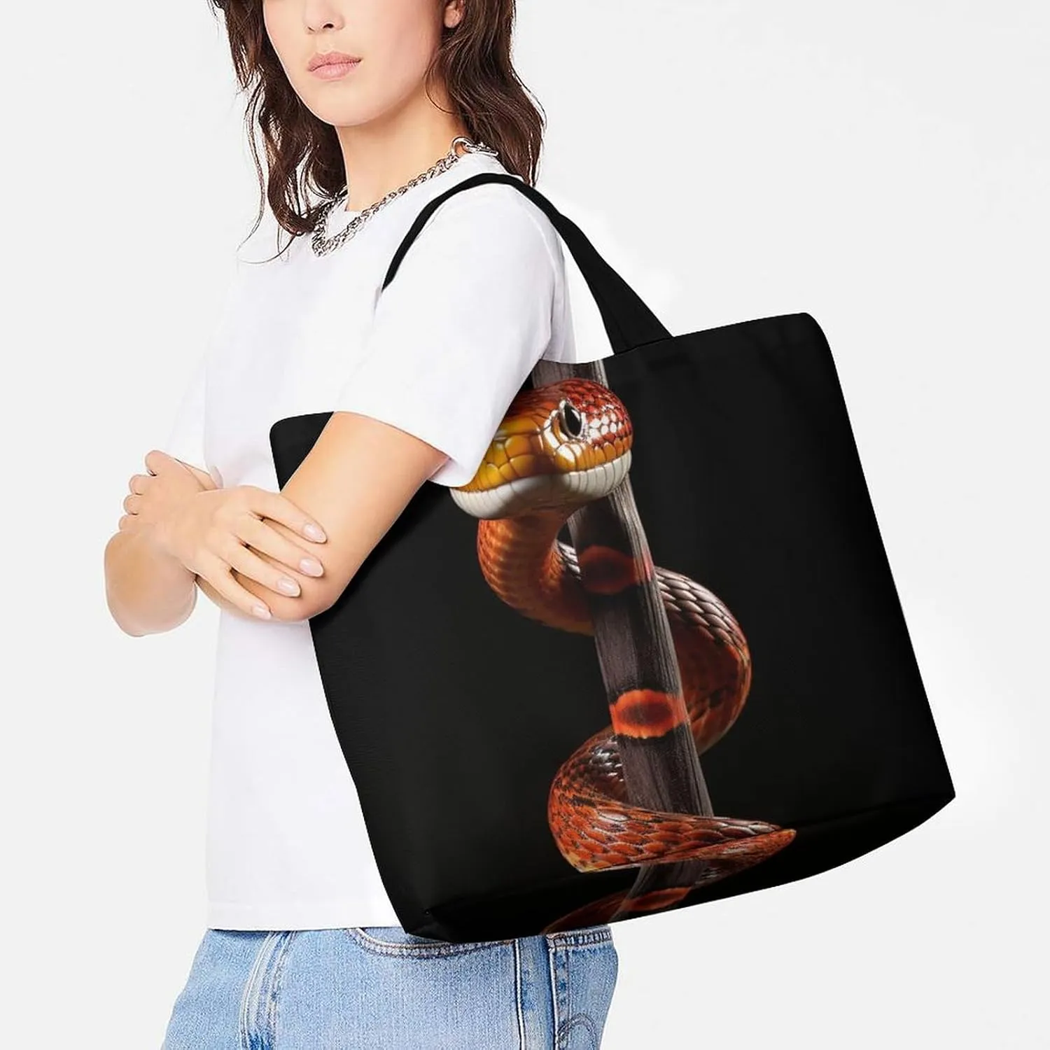 Playful Doodles Tote Bags, Reusable Grocery Bags, Large Shopping Bag, Beach Bag for Women