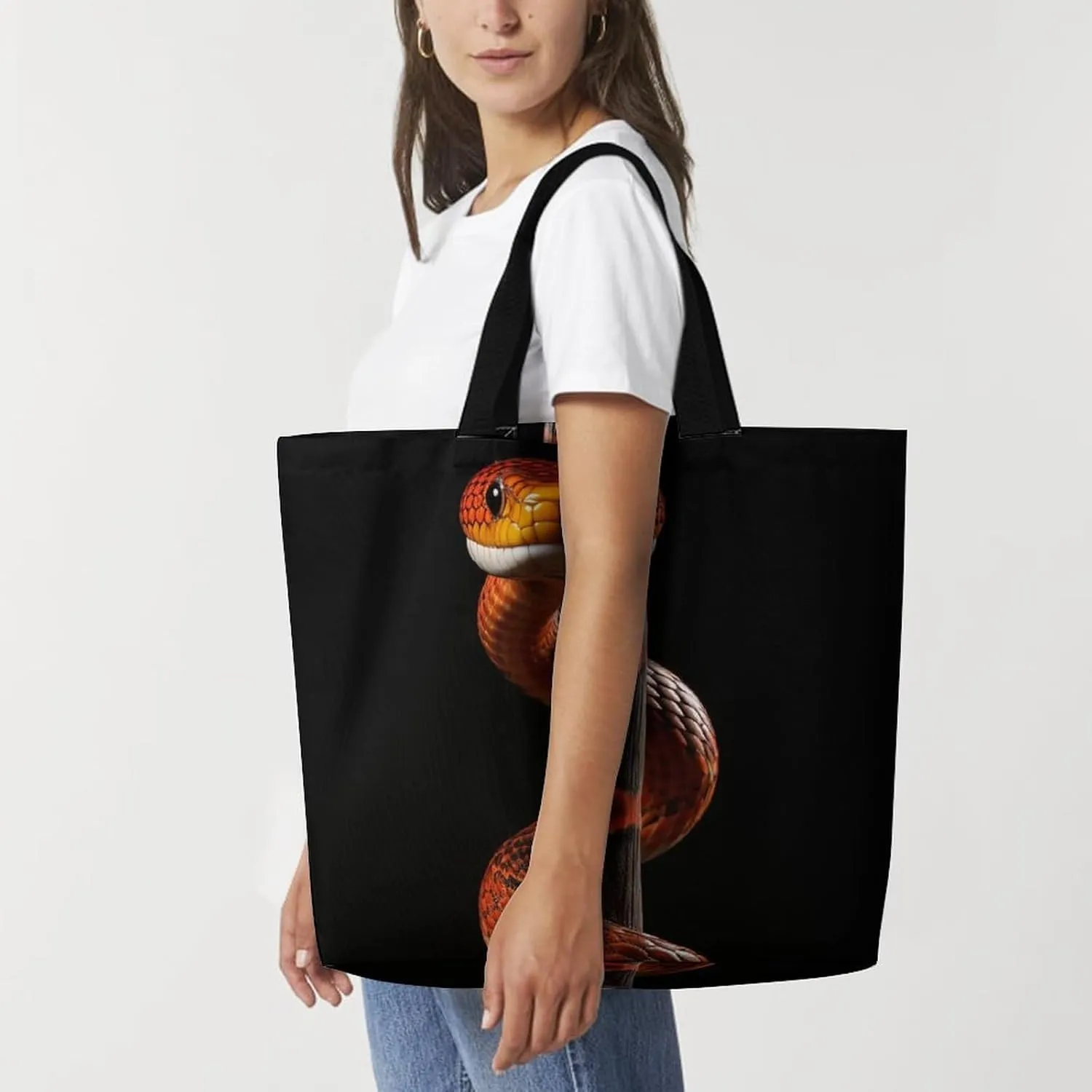 Playful Doodles Tote Bags, Reusable Grocery Bags, Large Shopping Bag, Beach Bag for Women