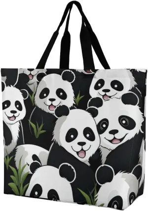 Playful Doodles Tote Bags, Reusable Grocery Bags, Large Shopping Bag, Beach Bag for Women