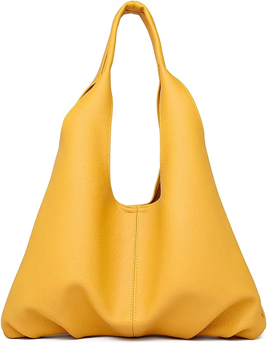 Pocadri Soft Vegan Leather Shoulder Bag for Women Fashion Purse Large Dumpling Totes Handbag 2pcs Set Top Handle Satchel