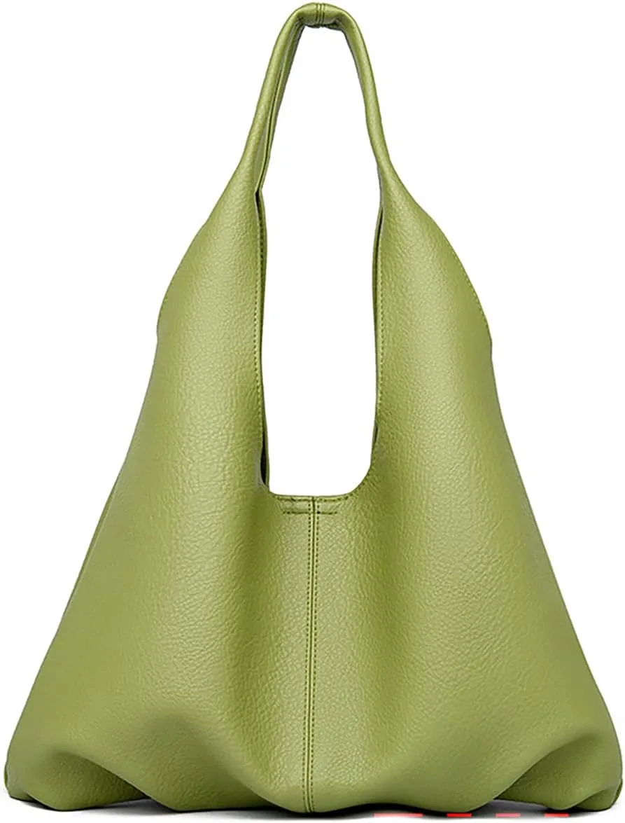 Pocadri Soft Vegan Leather Shoulder Bag for Women Fashion Purse Large Dumpling Totes Handbag 2pcs Set Top Handle Satchel