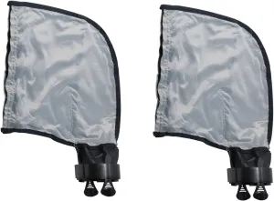 Podoy 39-310 Zipper Bag Compatible with Polaris 3900 Sport Pool Cleaner, Gray Double Chamber All Purpose SuperBag with Hook and Loop Replace P39 Bag (2 Pack)