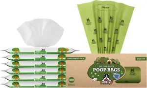 Pogi's Pet Supplies - 500 Dog Poop Bags & 120 Dog Wipes Travel Packs Bundle, Fragrance-Free