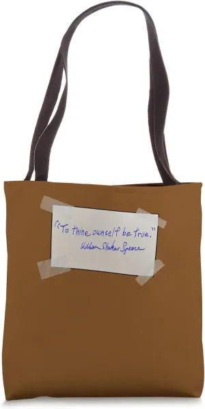 Polonius Advice Hamlet Quotation To Thine Own Self Be True Tote Bag