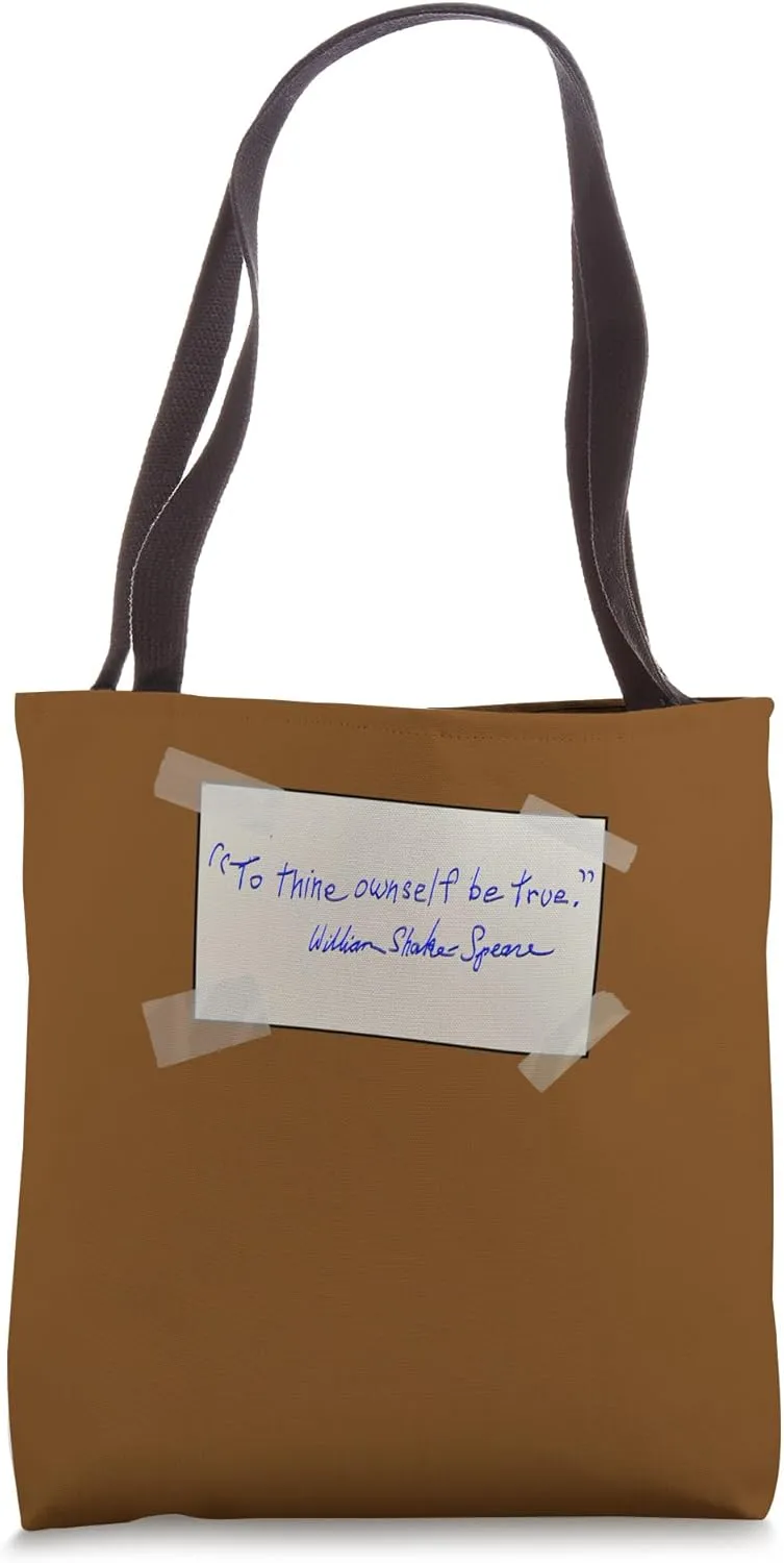 Polonius Advice Hamlet Quotation To Thine Own Self Be True Tote Bag