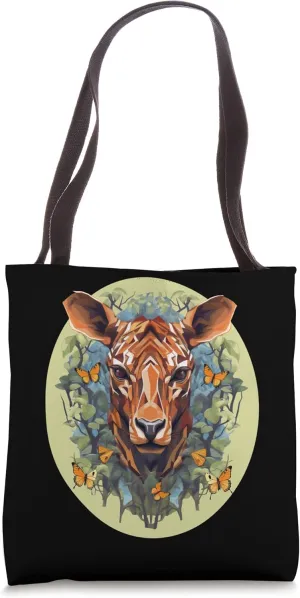 Polygon Deer Geometry Art Design Tote Bag