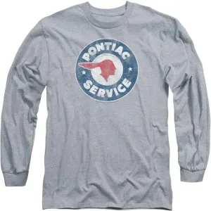 Pontiac GM Automobiles Vintage Pontiac Service Sign Adult Long Sleeve T-Shirt