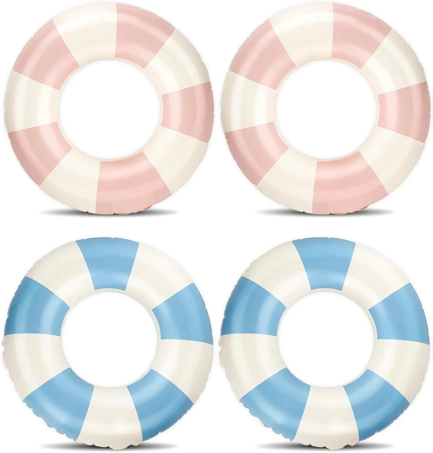 Pool Floats Kids, 2 Pack Pool Tubes, Inflatable Swim Rings, Round Portable Floaties for Kids, Cute Swimming Floats for Girls Boys Pool Beach Lake Summer Party Supplies
