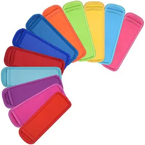 Popsicle Holder Ice Popsicles Bags Neoprene Insulator Sleeves Reusable Freezer Pop Holders Antifreezing Sleeves Popsicle Holders 12 Pack