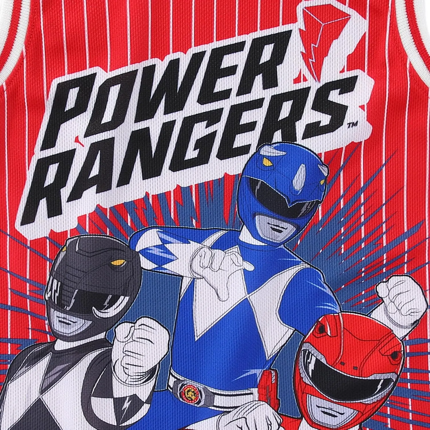 Power Rangers Boys Tank Top Shirt and Active Mesh Short Set for Big Kids