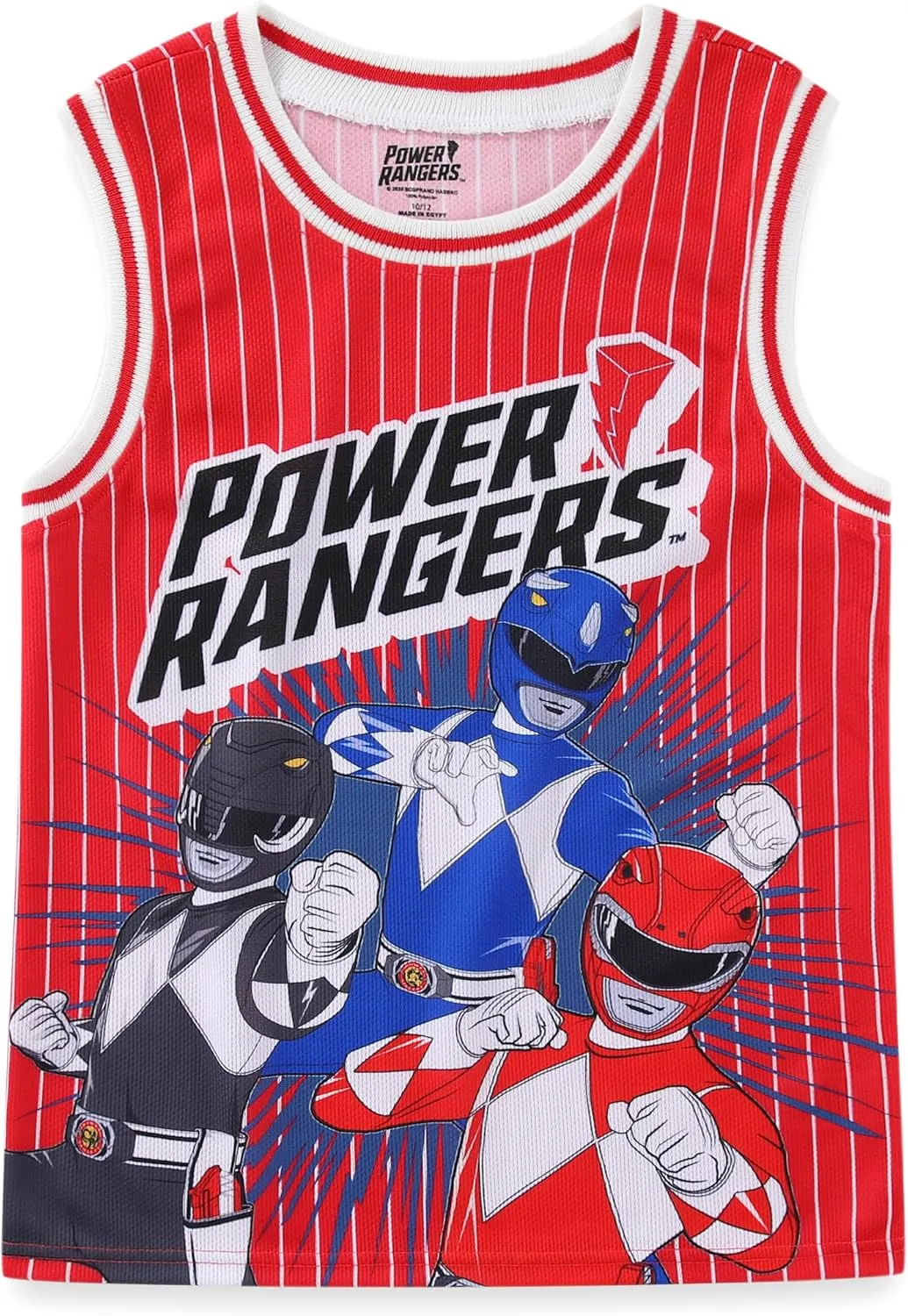 Power Rangers Boys Tank Top Shirt and Active Mesh Short Set for Big Kids