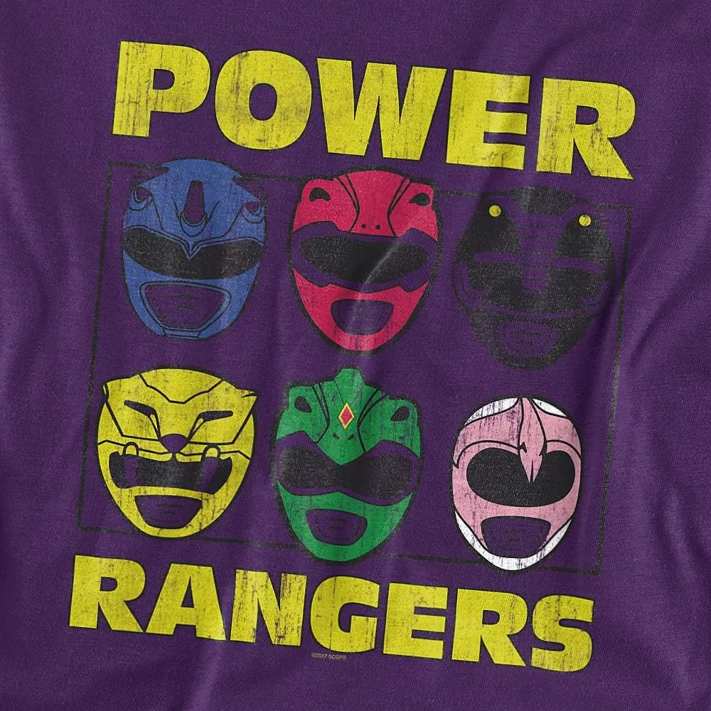Power Rangers Masks Helmets T Shirt & Stickers