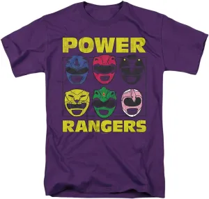 Power Rangers Masks Helmets T Shirt & Stickers