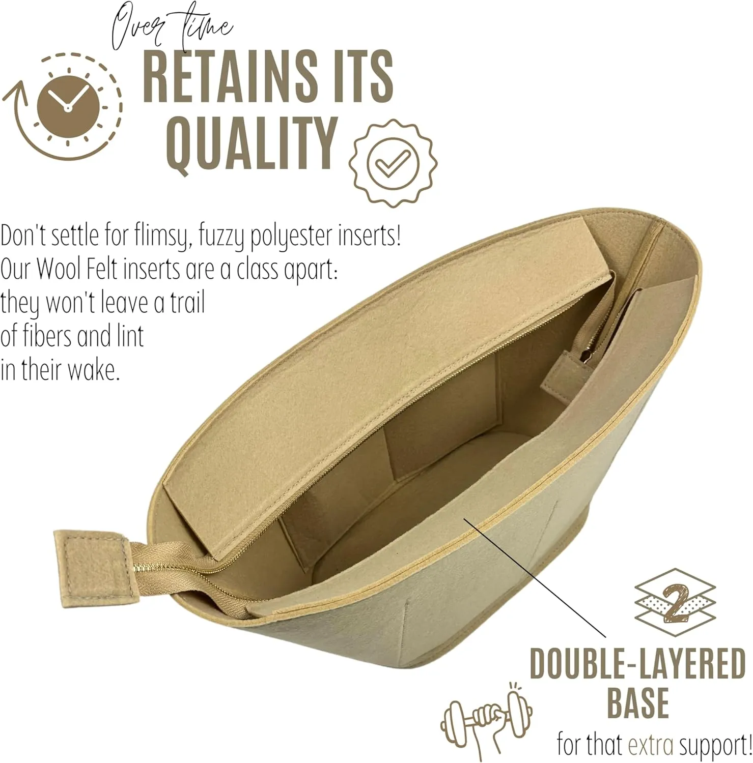 Premium Purse Organizer compatible with Celine Basket Bag Organizer Insert - Handmade Classic Panier in Palm Leaf, Perfect Fit Oval Shaped (Cream, For Medium Classic Panier)
