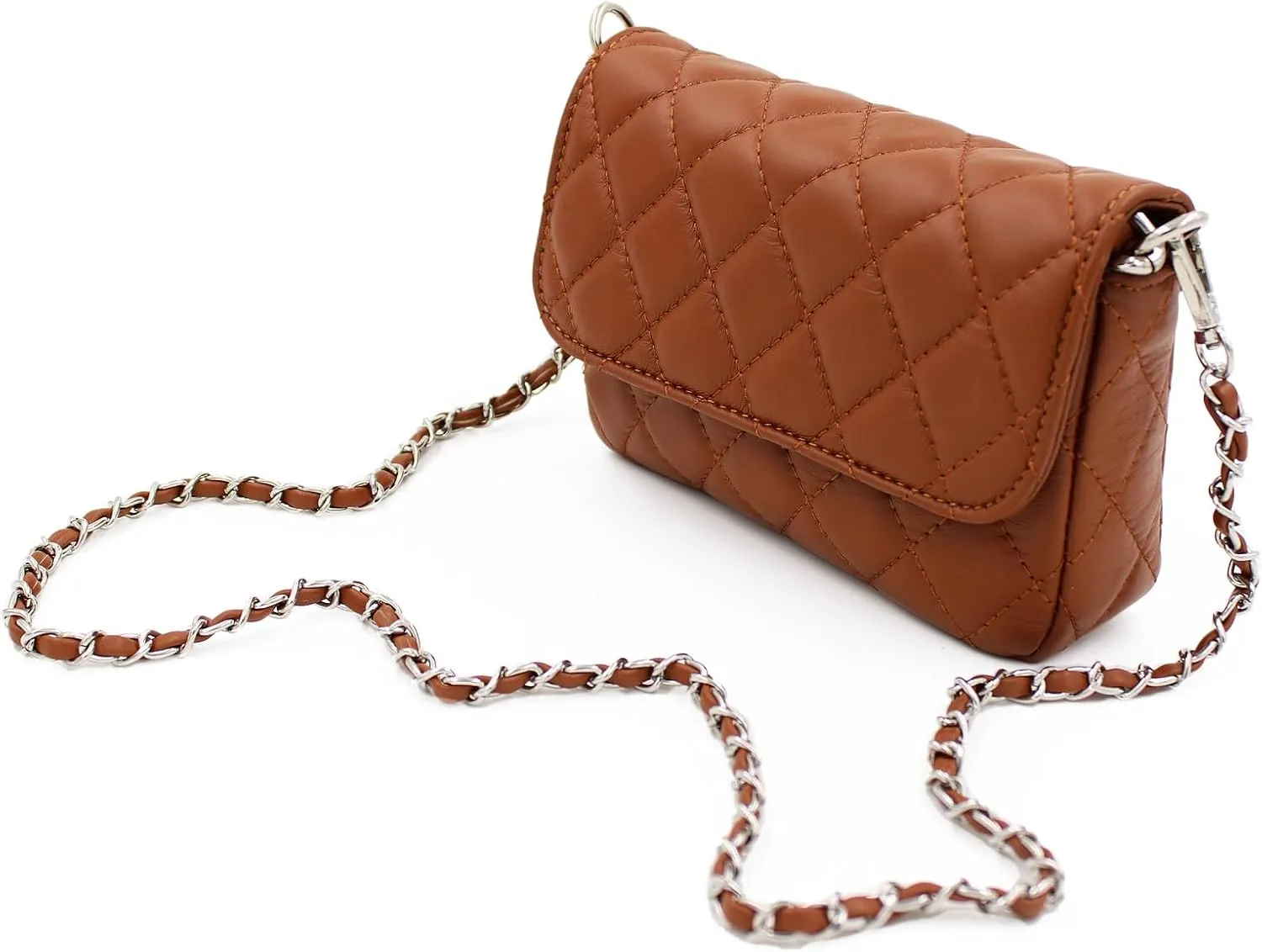 Premium Small Soft Vegan Leather Quilted Shoulder Bag Crossbody Handbag