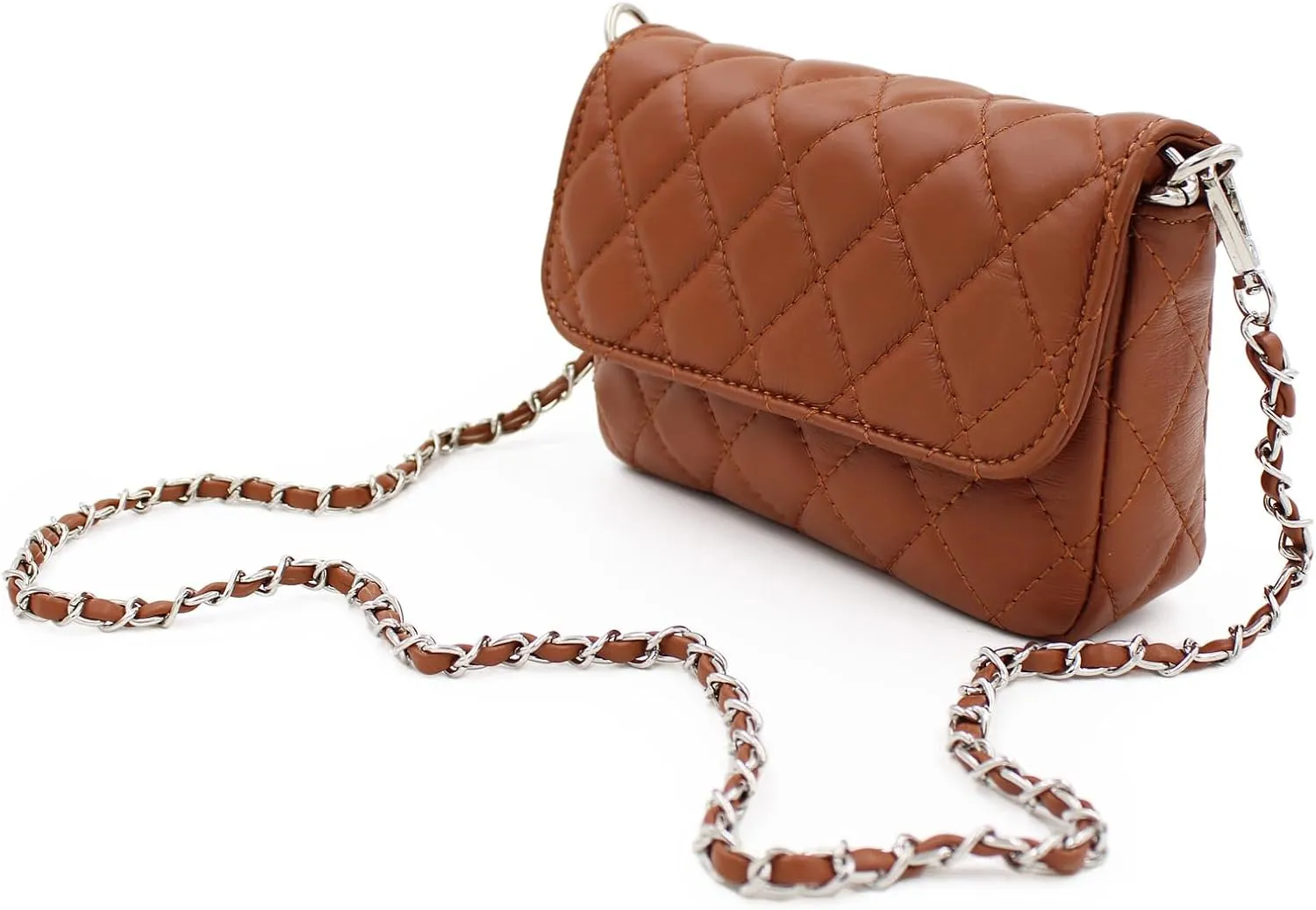 Premium Small Soft Vegan Leather Quilted Shoulder Bag Crossbody Handbag