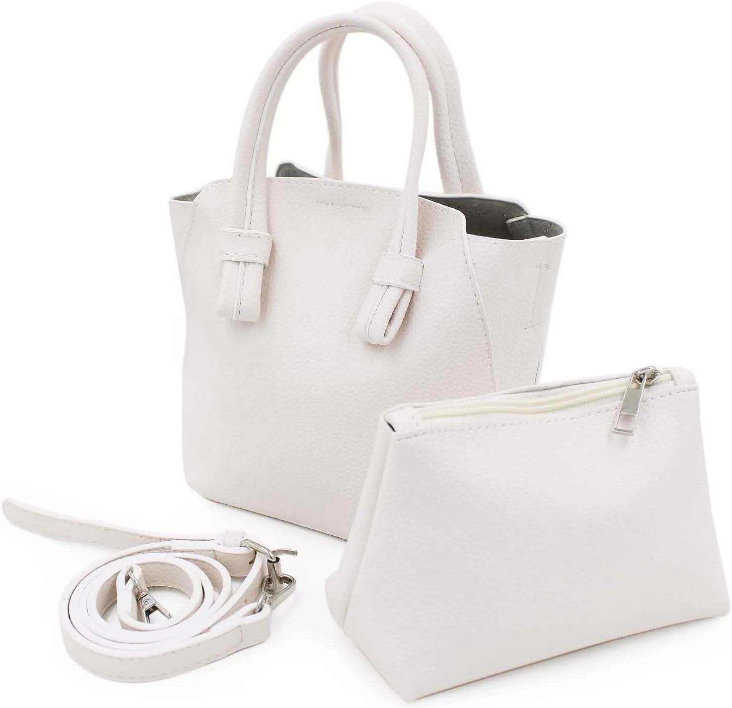 Premium Small Soft Vegan Leather Tote Top Handle Handbag Shoulder Bag Crossbody