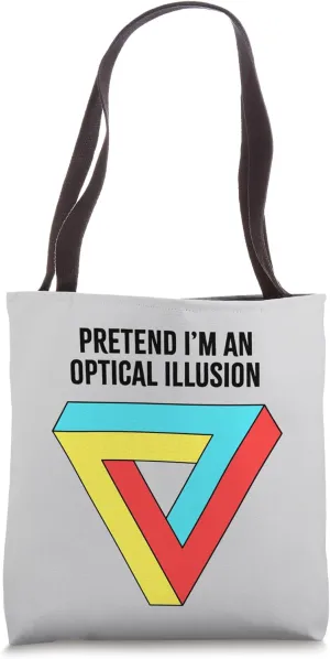 Pretend I'm an Optical Illusion Lazy Halloween Costume Tote Bag