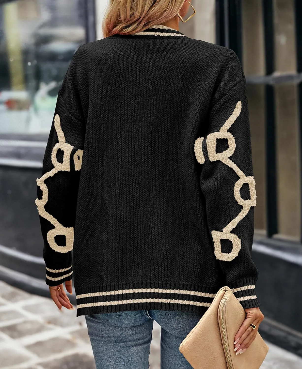 PRETTYGARDEN Women's Spring Fall Chunky Knit Cardigan Sweaters Casual Open Front Button Up Winter Coats Outerwear