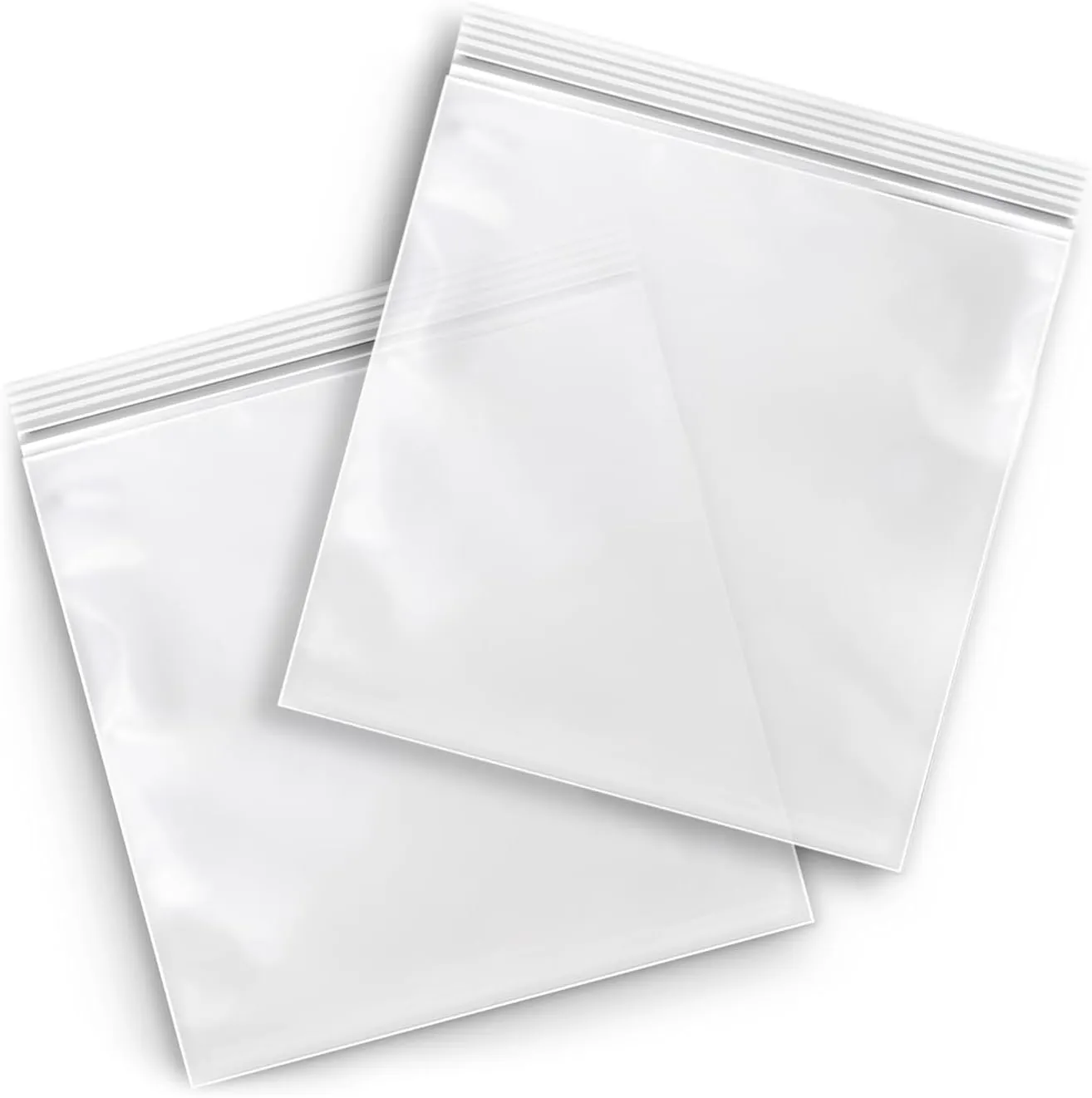 PSBM 6 Inch x 17 Inch Zipper Bags, 1000 Count 2 Mil Clear Reclosable Zip Poly Plastic Parts Bags, Lightweight & Durable Reclosable Zip Bags for storage and organization