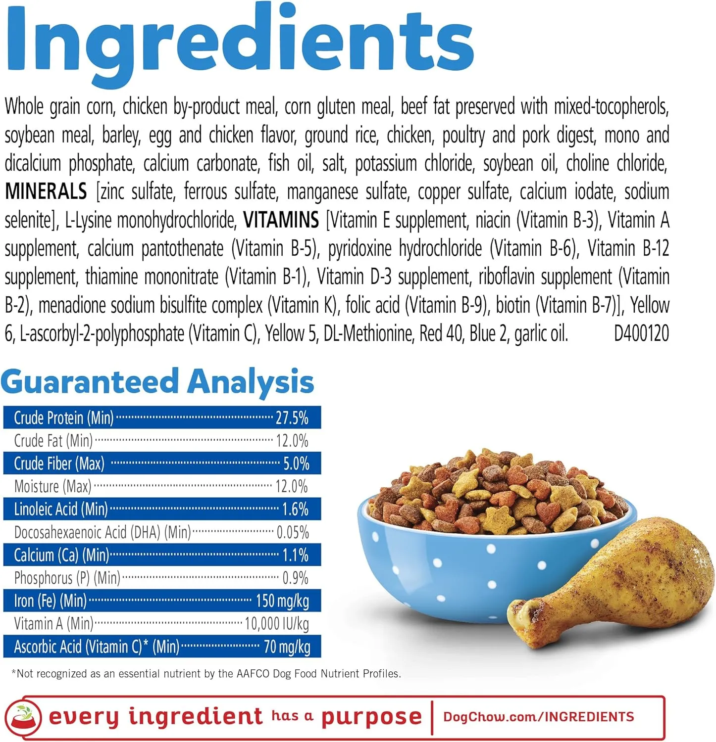 Purina Puppy Chow High Protein Dry Puppy Food, Complete With Real Chicken - (4) 4.4 lb. Bags