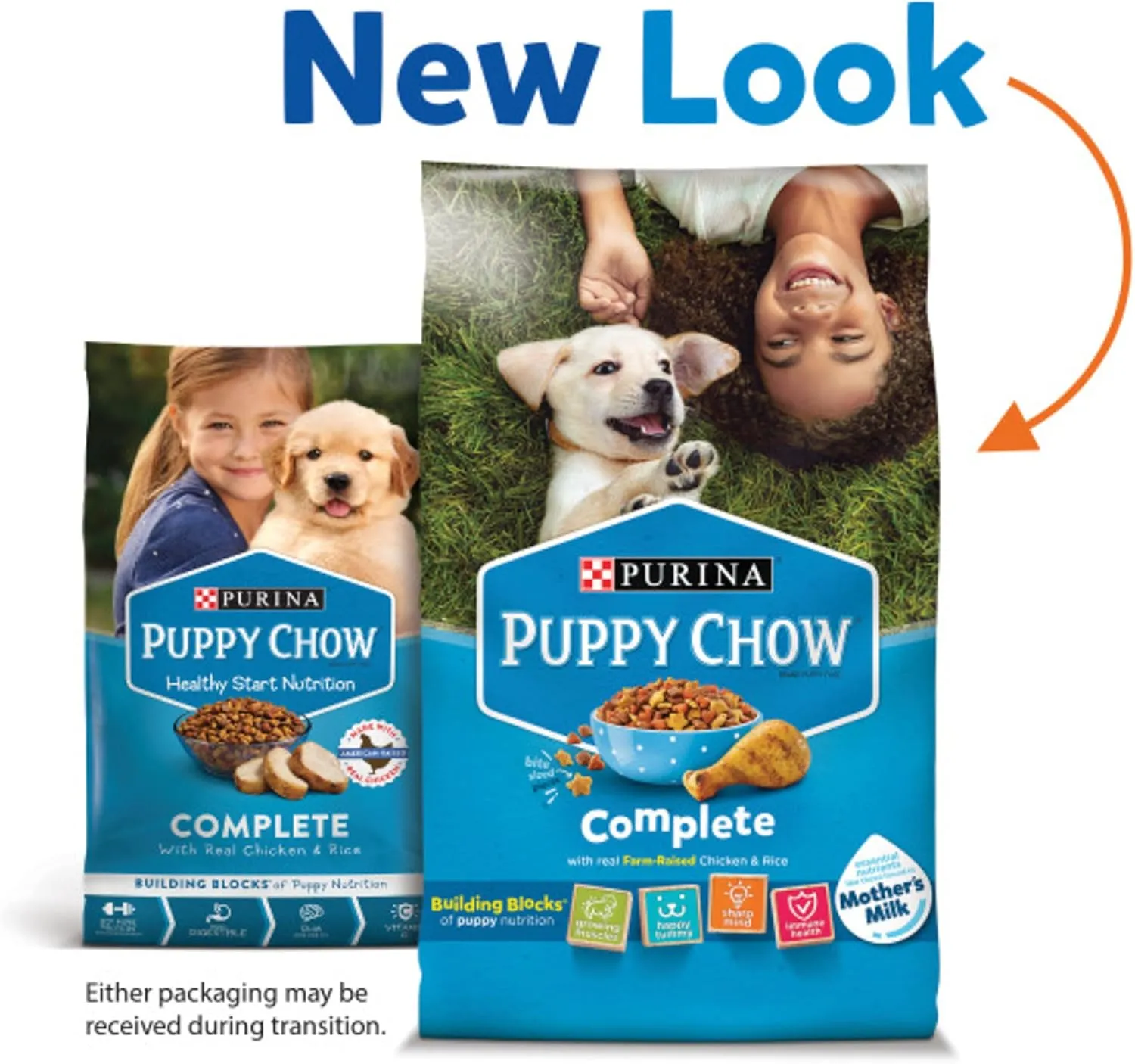 Purina Puppy Chow High Protein Dry Puppy Food, Complete With Real Chicken - (4) 4.4 lb. Bags