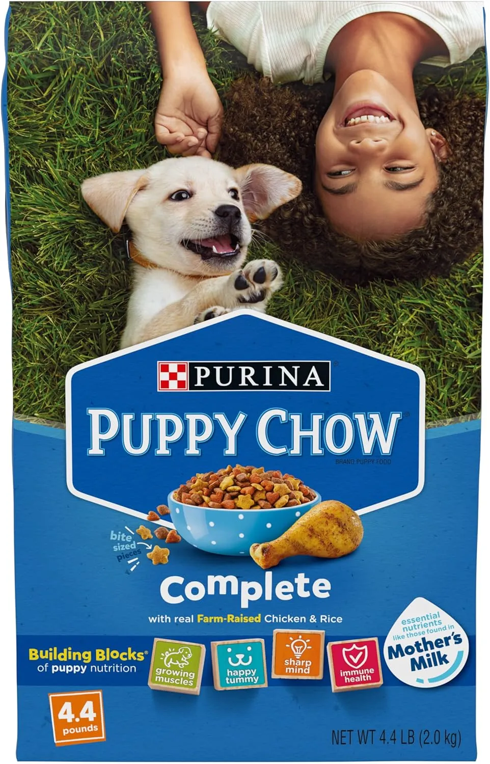 Purina Puppy Chow High Protein Dry Puppy Food, Complete With Real Chicken - (4) 4.4 lb. Bags