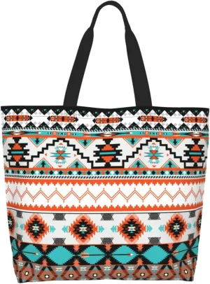 Purple Green Fleur De Lis Tote Bag For Women, Shoulder Bags Big Reusable Grocery Handbag For Travel Gym Picnic